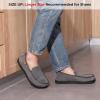 EverFoams Men’s Microsuede Moccasin Slippers Memory Foam Indoor/Outdoor House Shoes with Coral Fleece Lining Steel Gray,12 US