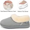 EverFoams Women’s Bootie Slippers Faux Fur Ladies Bedroom House Shoes with Memory Foam and Indoor Outdoor Rubber Sole(Storm Gray)
