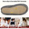 EverFoams Women’s Closed Back Slippers Fuzzy Faux Wool Soft Lightweight Non Slip House Shoes(Ash Gray)
