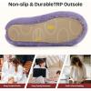 EverFoams Women’s Closed Back Slippers Fuzzy Faux Wool Soft Lightweight Non Slip House Shoes(Light Purple)