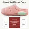 EverFoams Women’s Cozy Waffle Slippers Soft Quilted Memory Foam Indoor House Shoes(Light Pink)