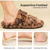 EverFoams Womens Fuzzy Open-toe Slippers Soft Comfy Memory Foam Indoor House Shoes(Diva Spots)