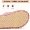 EverFoams Womens Fuzzy Open-toe Slippers Soft Comfy Memory Foam Indoor House Shoes(Dusty Rose)