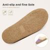 EverFoams Women’s Microsuede Slippers Comfy Memory Foam Non-slip Indoor House Shoes with Fuzzy Collar(Purple)