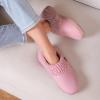 EverFoams Women’s Microsuede Slippers Warm Comfy Memory Foam Indoor House Shoes with Knit Collar(Pink)