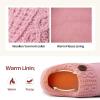 EverFoams Women’s Microsuede Slippers Warm Comfy Memory Foam Indoor House Shoes with Knit Collar(Pink)