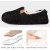 EverFoams Women’s Soft Curly Full Slippers Memory Foam Lightweight House Shoes Cozy Loafer with Polar Fleece Lining(Black)