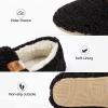EverFoams Women’s Soft Curly Full Slippers Memory Foam Lightweight House Shoes Cozy Loafer with Polar Fleece Lining(Black)