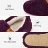 EverFoams Women’s Soft Curly Full Slippers Memory Foam Lightweight House Shoes Cozy Loafer with Polar Fleece Lining(Dark Aubergine)