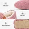 EverFoams Women’s Soft Curly Full Slippers Memory Foam Lightweight House Shoes Cozy Loafer with Polar Fleece Lining(Pink)