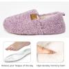 EverFoams Women’s Soft Curly Full Slippers Memory Foam Lightweight House Shoes Cozy Loafer with Polar Fleece Lining(Purple)