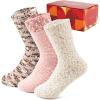 EverFoams Cozy Chenille Socks 3-Pair Set(Cute Girly)