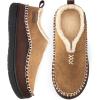 EverFoams Men’s Moccasin Slippers Memory Foam Indoor/Outdoor Warm Suede House Shoes with Fuzzy Sherpa Lining(Tan)