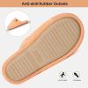EverFoams Women’s Fuzzy Slip-on Slippers Warm Cozy Soft Lightweight Memory Foam Indoor House Shoes(Peach)