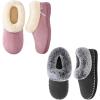 EverFoams Women’s Set of 2 Pairs – Women’s Bootie Slippers (Size 10, Grey) – Microsuede Cozy Memory Foam Slippers (Size 8, Baby Pink)
