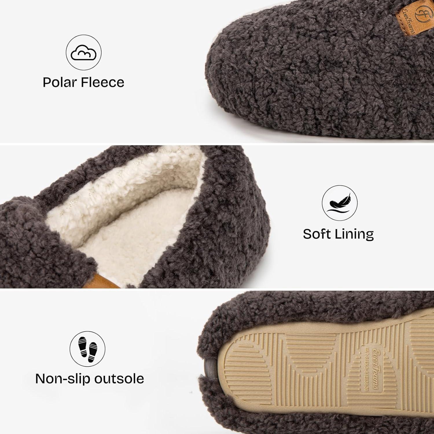 imageEverFoams Warm Womens Slippers Socks Set Soft Full Cozy Loafer Slippers Size 910 Dark Grey Cozy Chenille Socks 3Pair Set Free Size Fairy Fluff