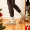 EverFoams Warm Women’s Slippers Socks Set – Soft Full Cozy Loafer Slippers (Size 5-6, Khaki) – Cozy Chenille Socks 3-Pair Set (Free Size, Fairy Fluff)