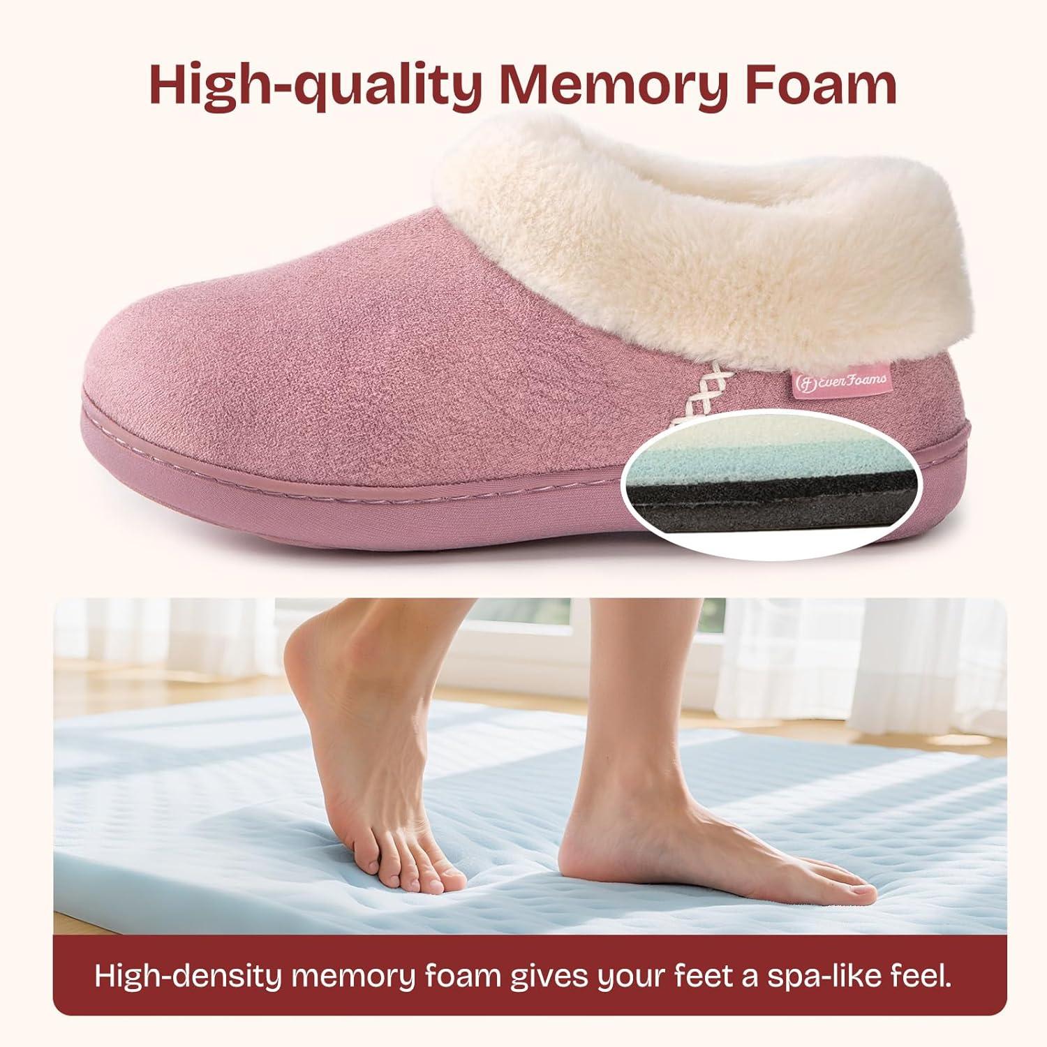 imageEverFoams Womens Winer Slipper Socks Set Womens Microsuede Slippers Size 85 Pink Cozy Chenille Socks 3Pair Set Free Size Misty Pastels