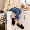 EverFoams Warm Women’s Slippers Socks Set – Soft Full Cozy Loafer Slippers (Size 8.5, Black) – Cozy Chenille Socks 3-Pair Set (Free Size, Misty Pastels)