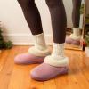 EverFoams Women’s Winer Slipper Socks Set – Women’s Microsuede Slippers (Size 8.5, Pink) – Cozy Chenille Socks 3-Pair Set (Free Size, Misty Pastels)