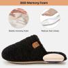 EverFoams Women’s Slippers Set- Microsuede Slippers(Tan, Size 9-10) – Fuzzy Slip-on Slippers(Black, Size 9-10)