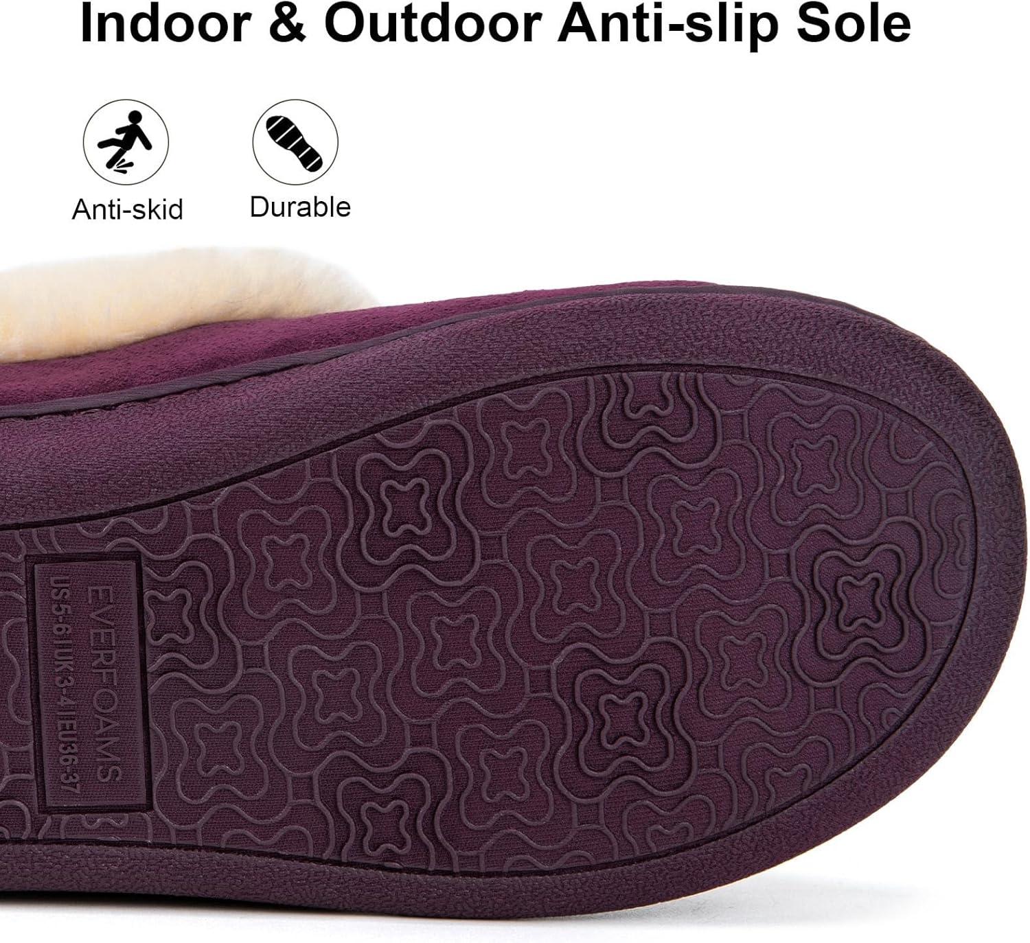 imageEverFoams Womens Slippers Set Microsuede SlippersPurple Size 910 Fuzzy Slipon SlippersPink Size 910