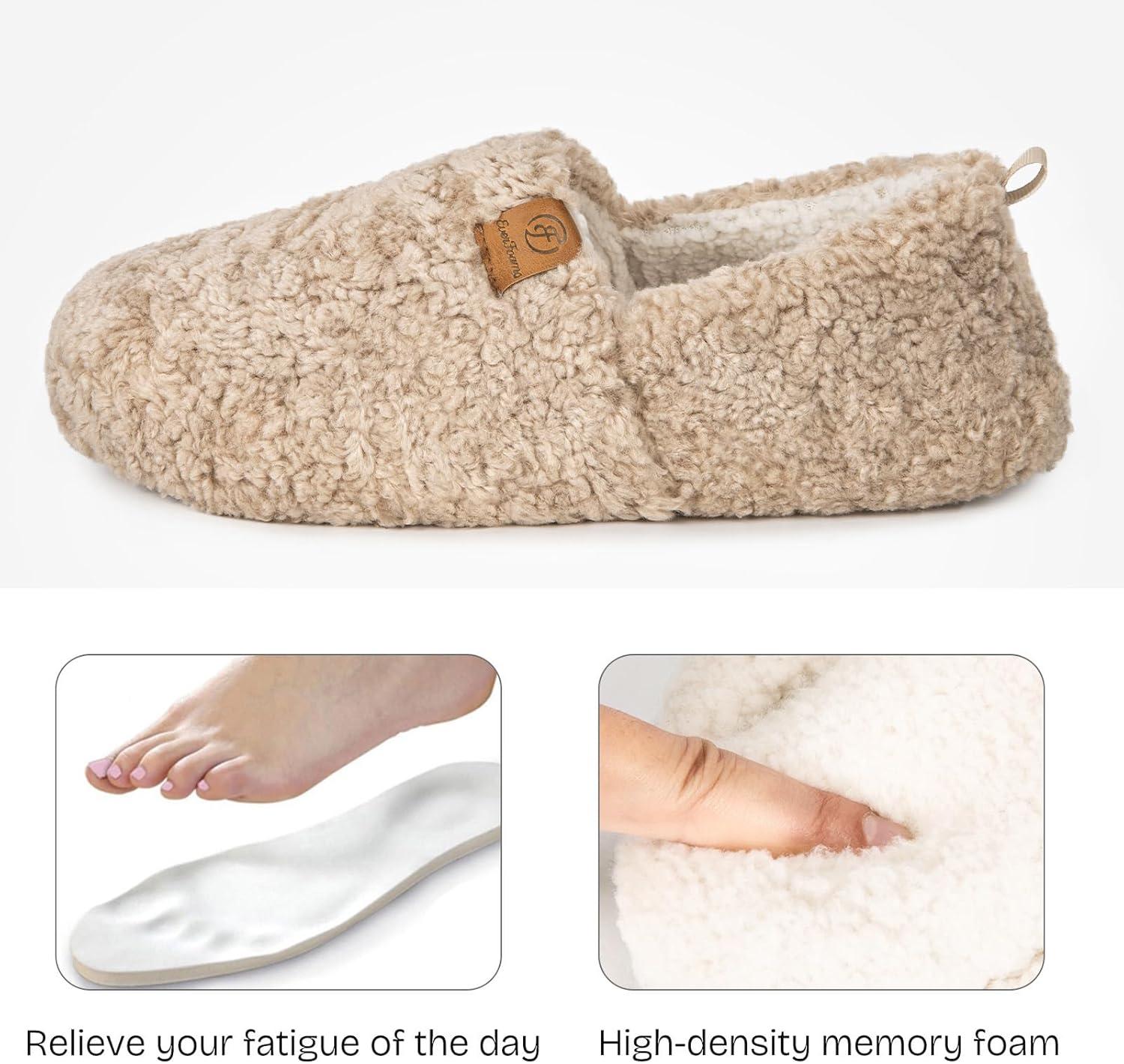 imageEverFoams Womens Set of 2 Pairs Womens Soft Full Slippers Size 78 Khaki Womens Opentoe Slippers Size 78 Blush Pink