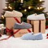 EverFoams Women’s Set of 2 Pairs – Women’s Soft Curly Full Slippers (Size 9-10, Grey) – Women’s Fuzzy Open Toe Slippers (Size 9-10, Cool Gray)