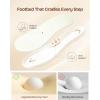EverFoams Women‘s Fuzzy Clog Slippers with Slip on Footbed for Indoor Outdoor(Almond Ivory)