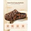 EverFoams Women‘s Fuzzy Clog Slippers with Slip on Footbed for Indoor Outdoor(Diva Spots)