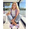 EverFoams Women’s Satin Open-Toe Bow Slippers Memory Foam Indoor Bedroom House Shoes(Mist Lavender)