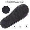 EverFoams Men’s Cotton Knit Slippers Lightweight Memory Foam Indoor Breathable House Shoes with Anti-Skid Sole(Grey)