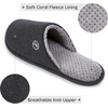 EverFoams Men’s Cotton Knit Slippers Lightweight Memory Foam Indoor Breathable House Shoes with Anti-Skid Sole(Lead Gray)