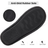 EverFoams Men’s Cotton Knit Slippers Lightweight Memory Foam Indoor Breathable House Shoes with Anti-Skid Sole(Lead Gray)