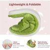 EverFoams Women’s Open-Toe Bow Slippers with Memory Foam Indoor House Non-Slip Sole(Green Olive)