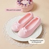 EverFoams Women’s Satin Memory Foam Ballerina Slippers Comfortable House Indoor Shoes with Non-slip Rubber Sole(Pink)