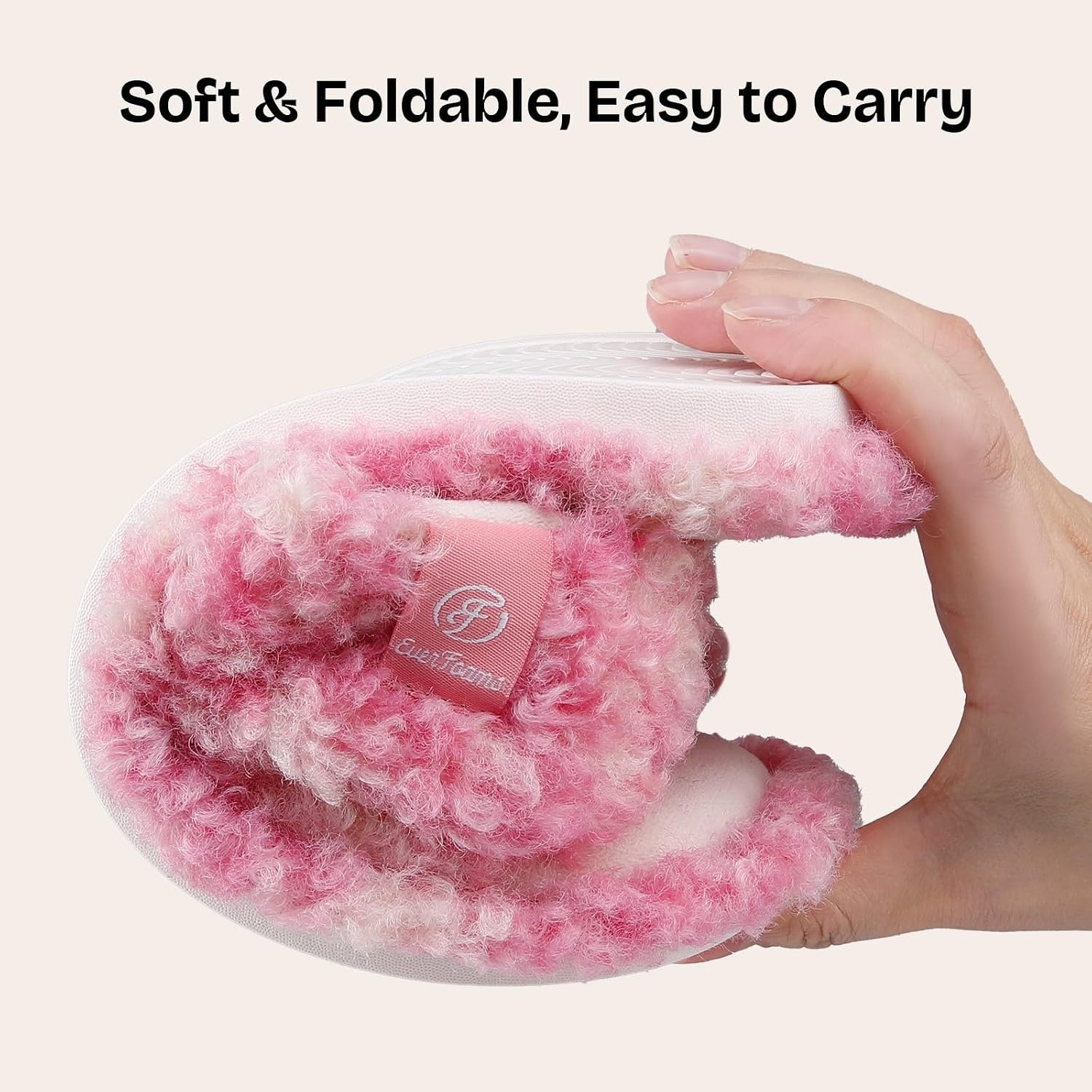 image:imageEverFoams Womens Fuzzy Open Toe Slippers Memory Foam Indoor House ShoesWhisper Pink Tiedye