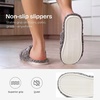 EverFoams Women’s Fuzzy Open Toe Slippers Memory Foam Indoor House Shoes(Cool Gray)