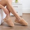 EverFoams Women’s Fuzzy Slippers Warm Cozy Memory Foam Indoor House Shoes(Sand)