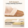 EverFoams Women’s Sheepskin Slippers Suede House Shoes with Plush Collar(Auburn)