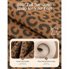 EverFoams Women’s Sheepskin Slippers Suede House Shoes with Plush Collar(Leopard)