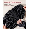 EverFoams Satin Curly Hair Bonnet for Sleeping Anti-Frizz(Auburn black)