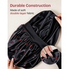 EverFoams Satin Curly Hair Bonnet for Sleeping Anti-Frizz(Burgundy cherry)