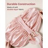 EverFoams Satin Curly Hair Bonnet for Sleeping Anti-Frizz(Creamy Pink)