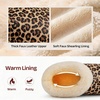 EverFoams Women’s Microsuede Winter Slippers House Shoes Indoor Outdoor(Leopard)