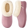 EverFoams Women’s Microsuede Winter Slippers House Shoes Indoor Outdoor(Baby Pink)